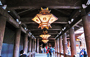 Lanterns inside Kiyomizu Temple