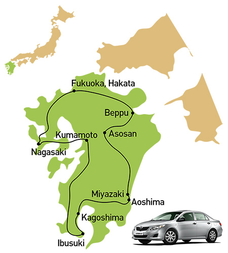 Kyushyu-map-drive-tour