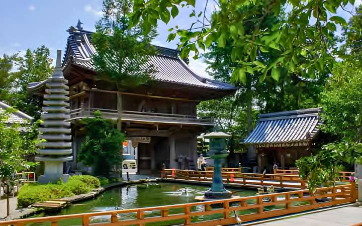 Ryōzen-ji Temple in Tokushima, Japan — Temple 1 of the Shikoku 88 Pilgrimage, featuring traditional Buddhist architecture, serene temple grounds, and a symbolic starting point for pilgrims.