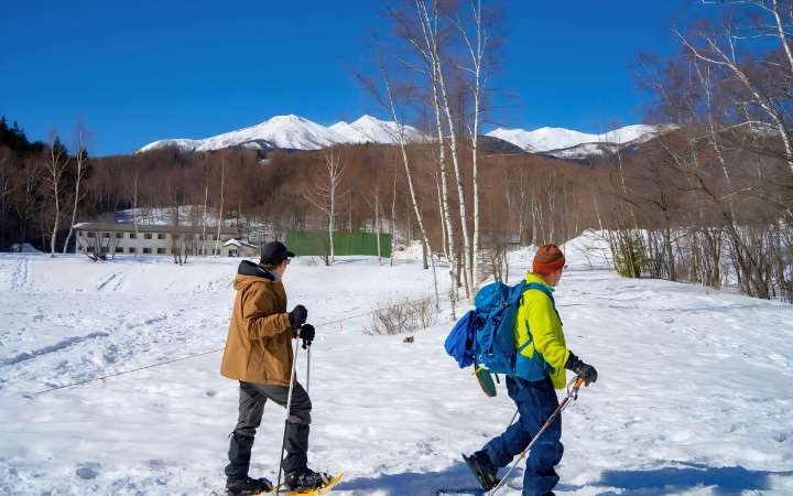 Snowshoeing adventure in Norikura Highlands, Nagano Japan Alps