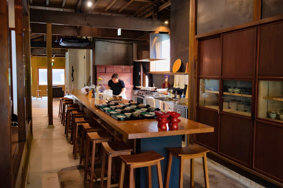 Authentic Japanese cooking class experience in a traditional building
